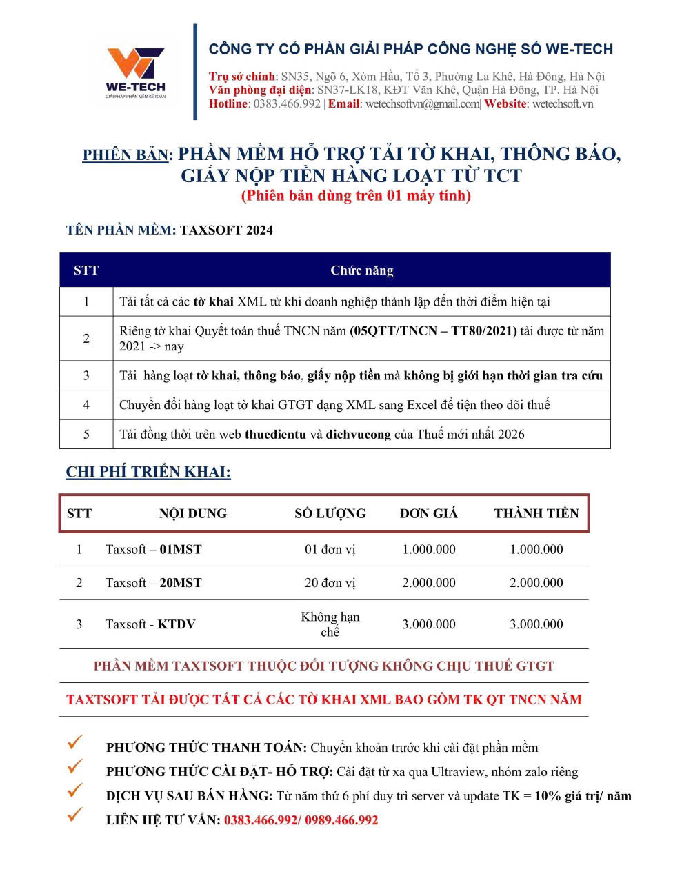TAXSOFT 2024 (Tải hàng loạt BC Thuế)